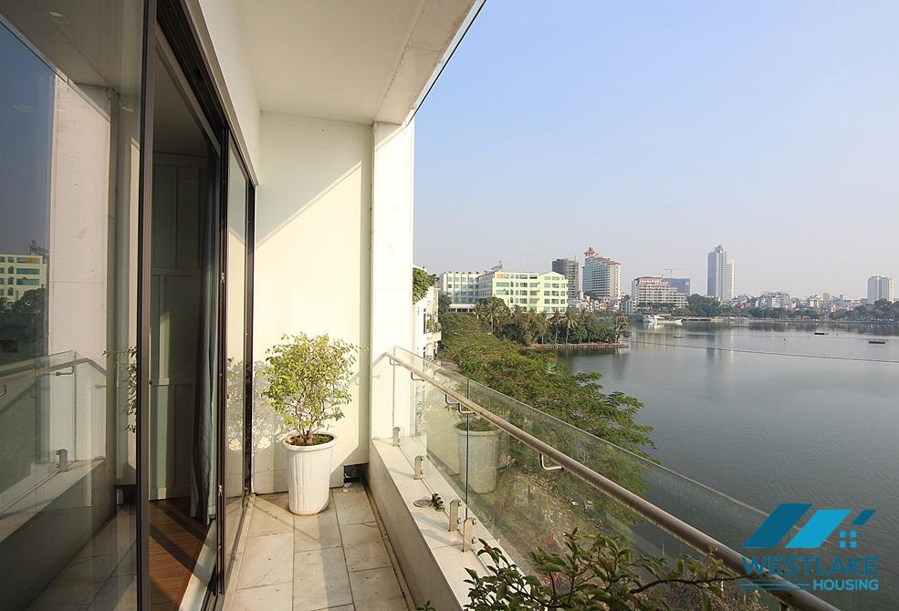 Lake view 2 bedroom apartment for rent in Yen phu, Tay Ho, Ha Noi