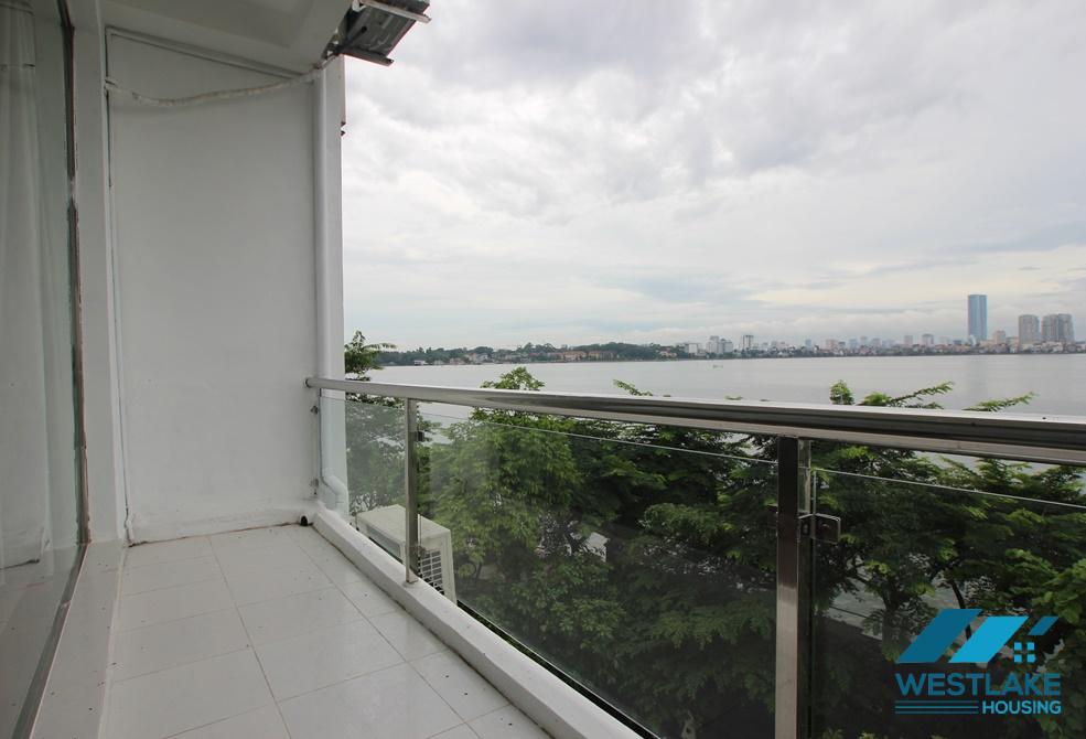 A big 1 bedroom apartment with lake view for rent in Yen Phu, Tay Ho