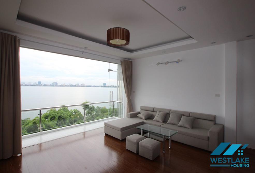 A big 1 bedroom apartment with lake view for rent in Yen Phu, Tay Ho