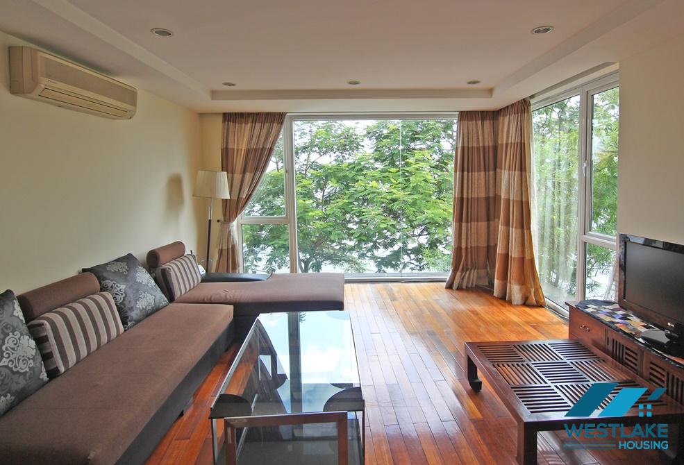 A lakeside 2 bedroom apartment for rent in Yen Phu, Tay Ho, Ha Noi