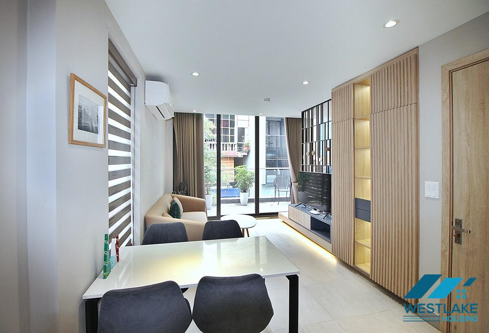 A pretty studio with big balcony for rent in Yen Phu, Tay Ho