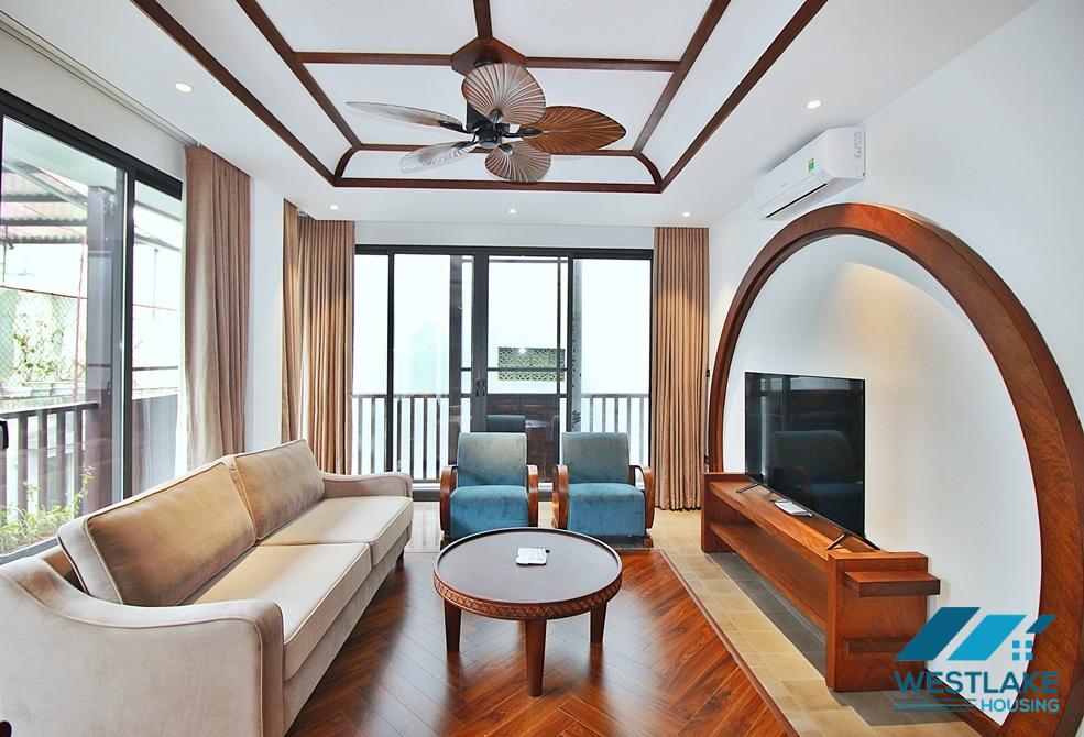 High floor 3 bedrooms apartment for rent in To Ngoc Van area, Tay Ho, Ha Noi