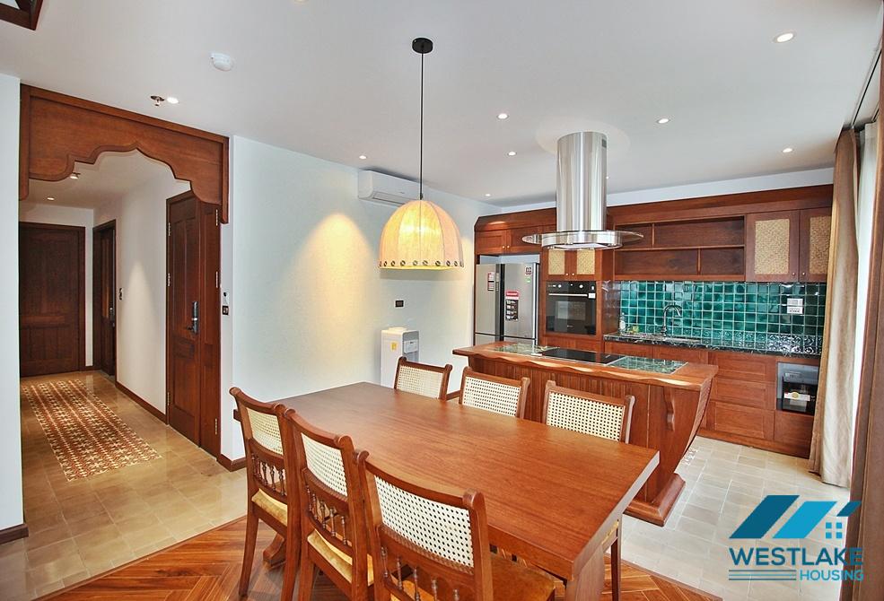 High floor 3 bedrooms apartment for rent in To Ngoc Van area, Tay Ho, Ha Noi