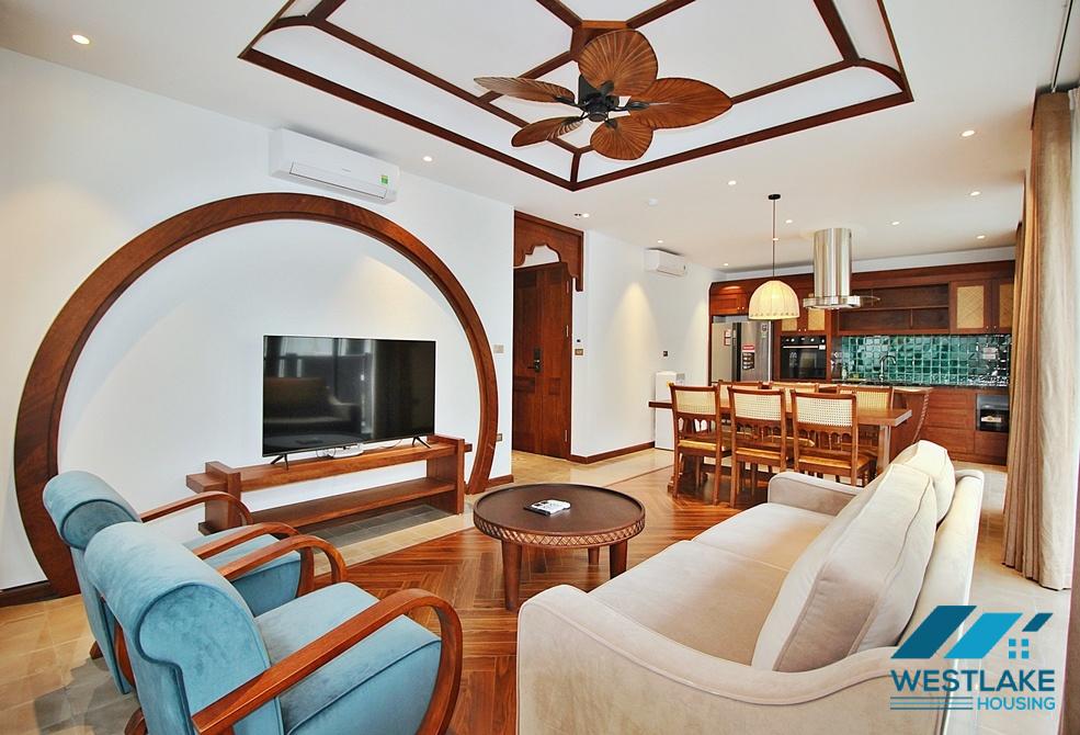 High floor 3 bedrooms apartment for rent in To Ngoc Van area, Tay Ho, Ha Noi