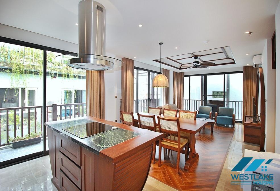 High floor 3 bedrooms apartment for rent in To Ngoc Van area, Tay Ho, Ha Noi
