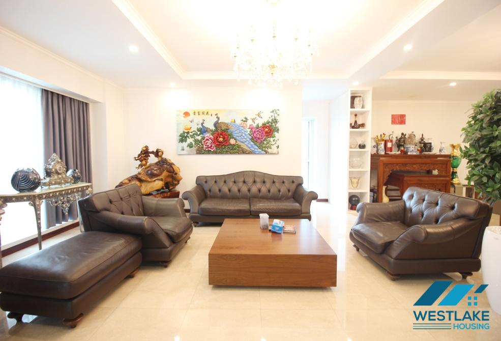 Spacious 4 bedrooms apartment for rent in L-building, Ciputra, Hanoi