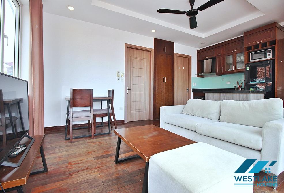 Bright 01 bedroom apartment have balcony for rent in Tay Ho, Ha Noi