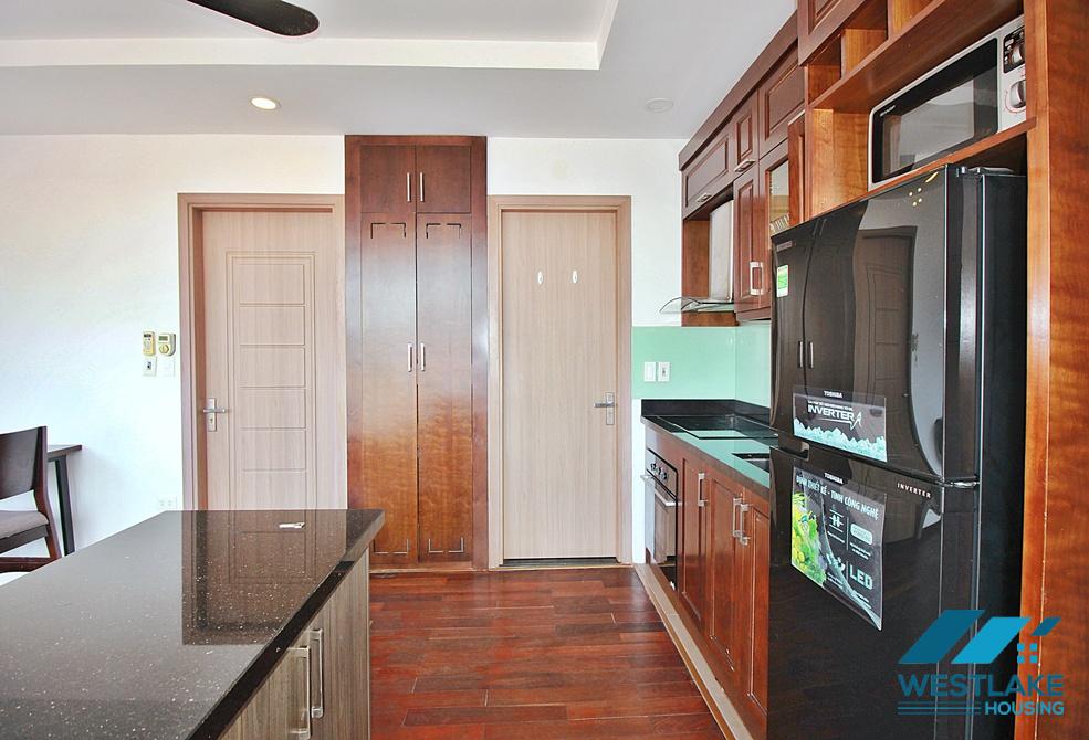 Bright 01 bedroom apartment have balcony for rent in Tay Ho, Ha Noi
