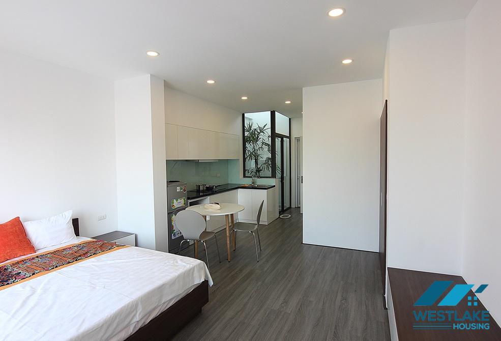 High floor studio with balcony for rent in Xuan Dieu, Tay Ho
