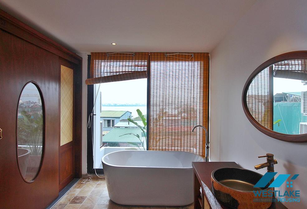 Bright and gorgeous 2 bedrooms apartment for rent in Dang Thai Mai, Tay Ho, Ha Noi