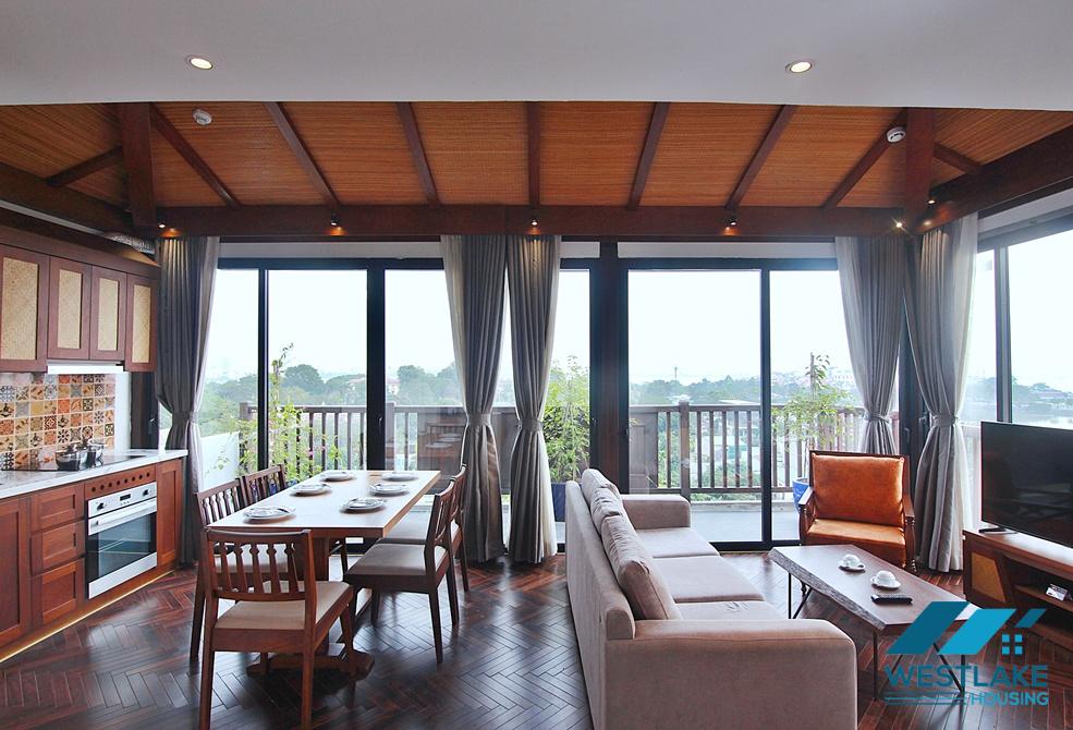 Bright and gorgeous 2 bedrooms apartment for rent in Dang Thai Mai, Tay Ho, Ha Noi