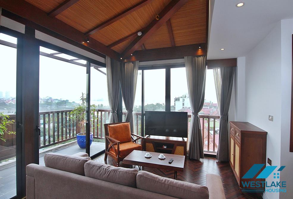 Bright and gorgeous 2 bedrooms apartment for rent in Dang Thai Mai, Tay Ho, Ha Noi