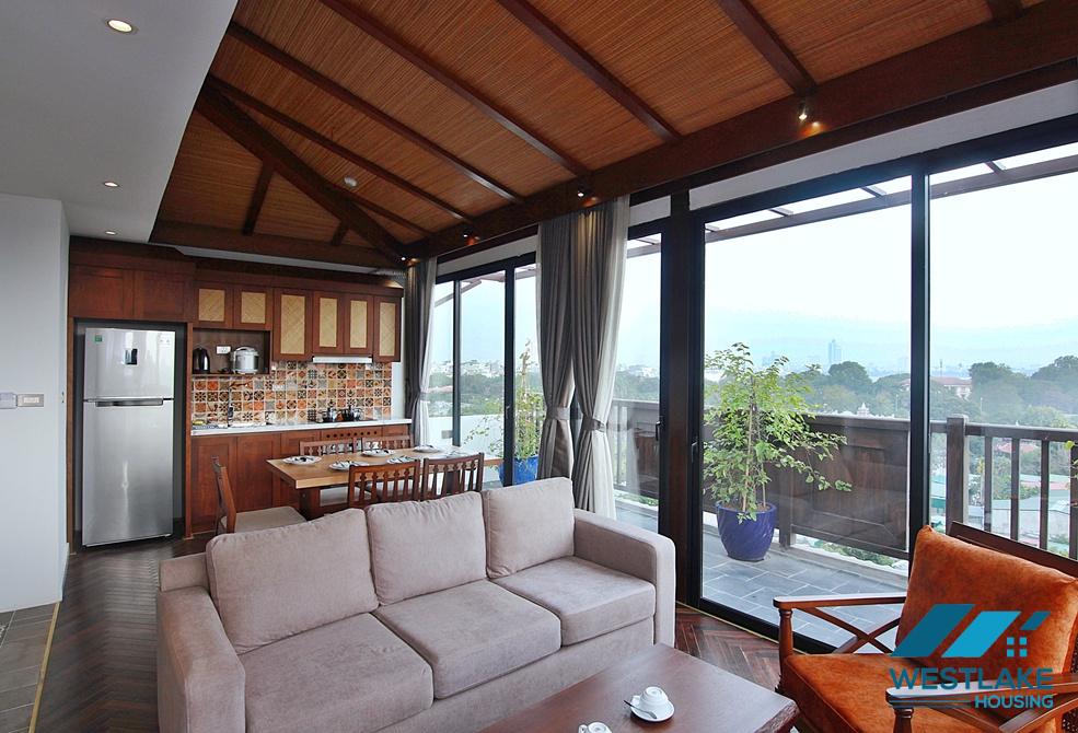 Bright and gorgeous 2 bedrooms apartment for rent in Dang Thai Mai, Tay Ho, Ha Noi