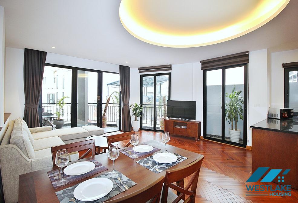 High-end floor and Indochina style 2 bedrooms apartment for rent in Tay Ho