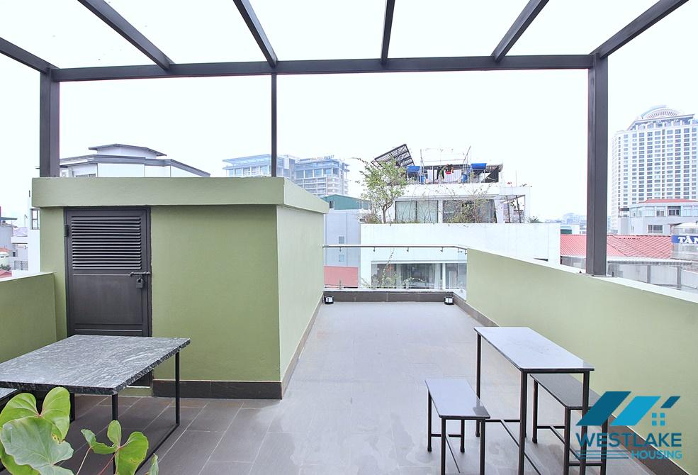 A nice studio with big balcony for rent in Xuan Dieu, Tay Ho