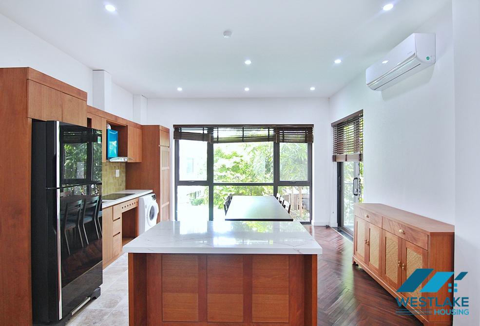 Spacious 4-bedroom apartment with a balcony on Tay Ho street, Tay Ho ward, Ha Noi for rent