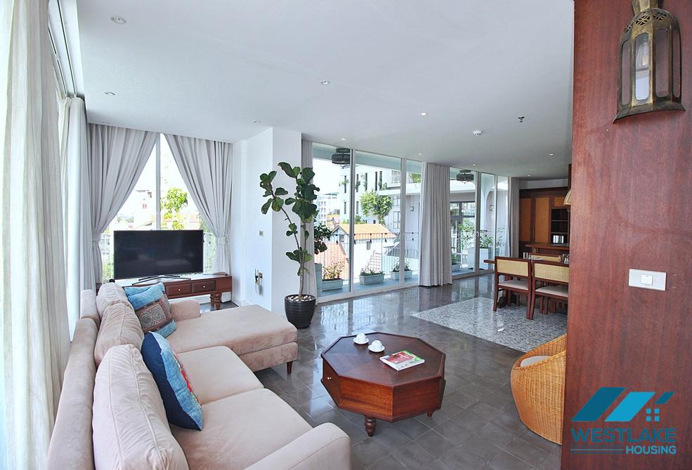 A luxurious 3 bedrooms apartment for rent in To Ngoc Van area, Tay Ho, Ha Noi