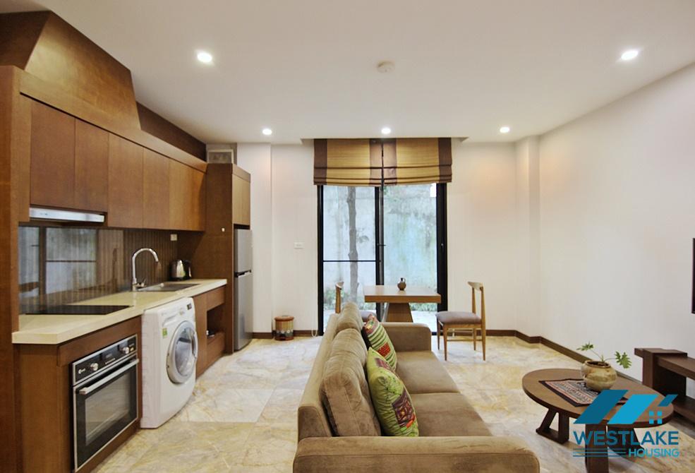 A nice 1 bedroom apartment with outside space for rent in Xuan Dieu, Tay Ho