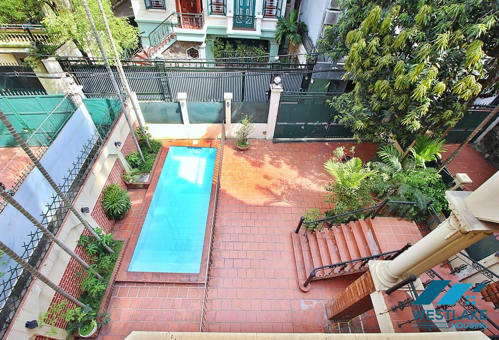 Large  house with outdoor swimming pool for rent in To Ngoc Van area, Tay Ho, Ha Noi