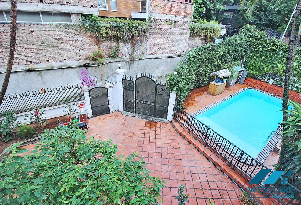 Beautiful house with large courtyard and swimming pool  for rent in Tay Ho Ward, Ha Noi