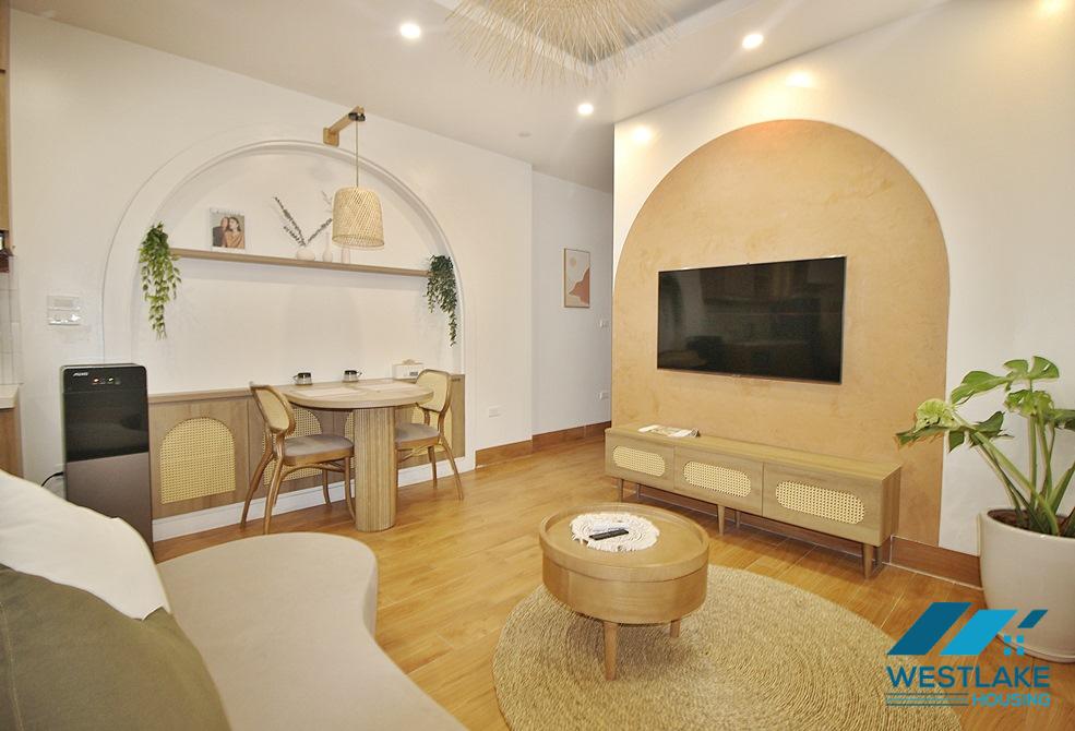 Lake view 01 bedroom apartment for rent on Vu Mien street, Tay Ho, Ha Noi