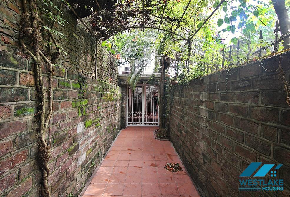 Beautiful house with large yard and lake view available for rent in Westlake area, Tay Ho, Ha Noi