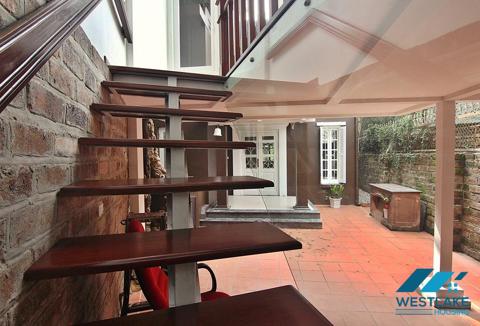Beautiful house with large yard and lake view available for rent in Westlake area, Tay Ho, Ha Noi
