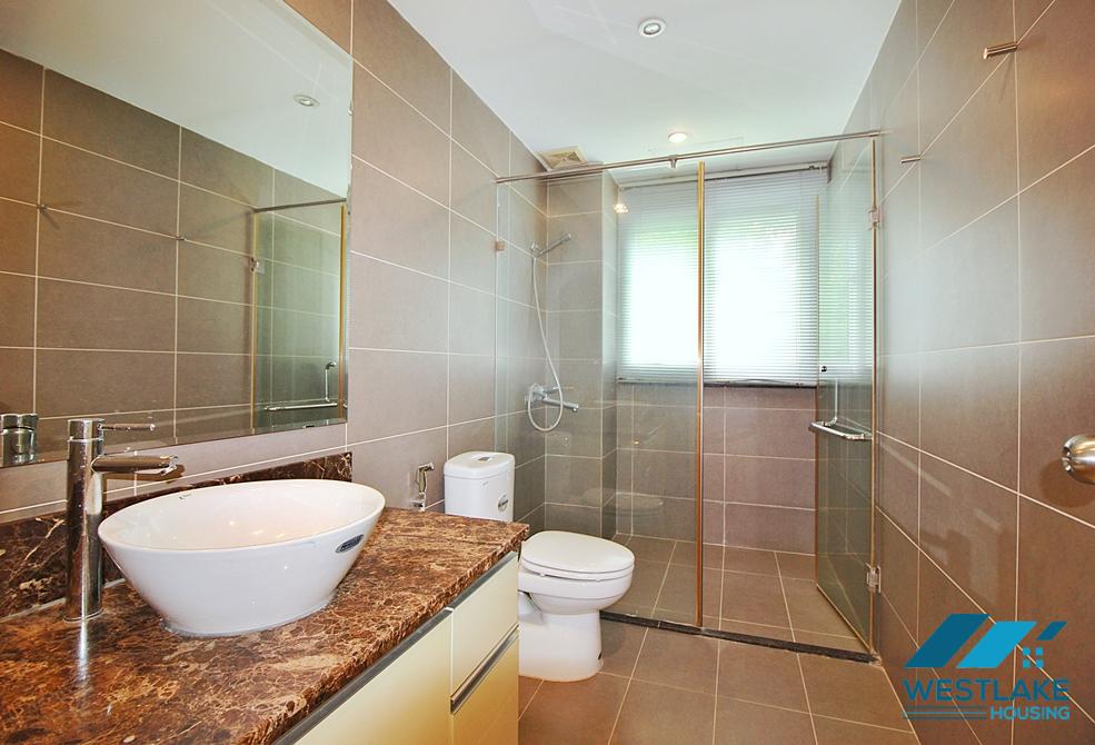 Semi-furnished 4 bedrooms house with big yard for rent in Tay Ho ward, Ha Noi
