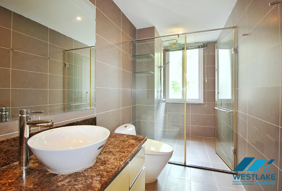 Semi-furnished 4 bedrooms house with big yard for rent in Tay Ho ward, Ha Noi