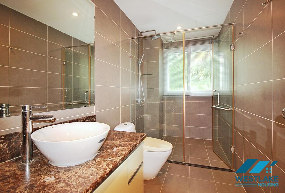 Semi-furnished 4 bedrooms house with big yard for rent in Tay Ho ward, Ha Noi