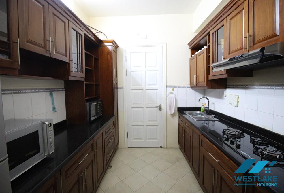 Bright and fully furnished three bedrooms apartment for rent in Ciputra, Tay Ho ward, Ha Noi