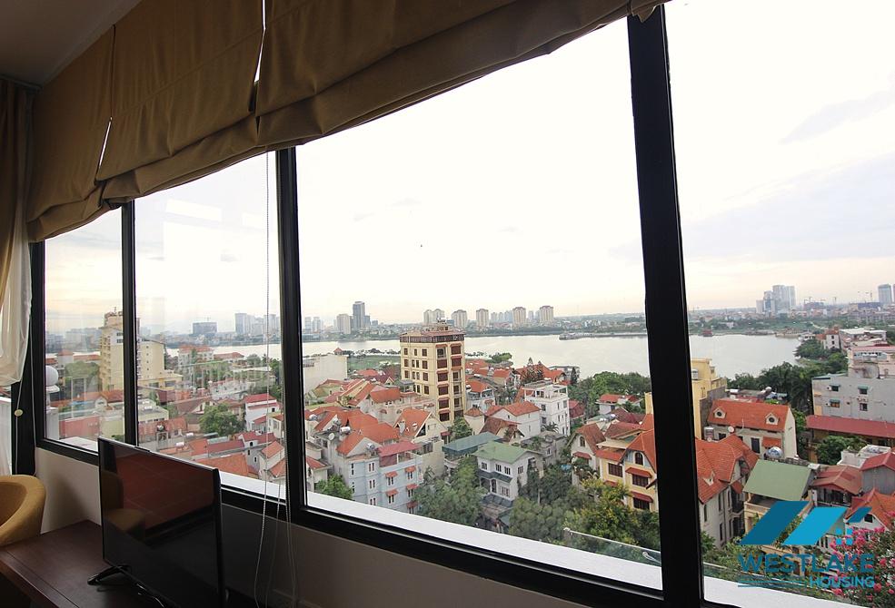 Beautiful apartment on 10th floor with lots of natural light for rent in Tay Ho, Ha Noi