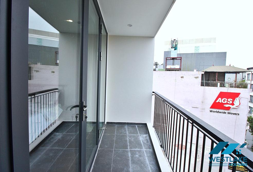 Three bedrooms serviced apartment on high floor for rent on Xuan Dieu street, Tay Ho, Ha Noi