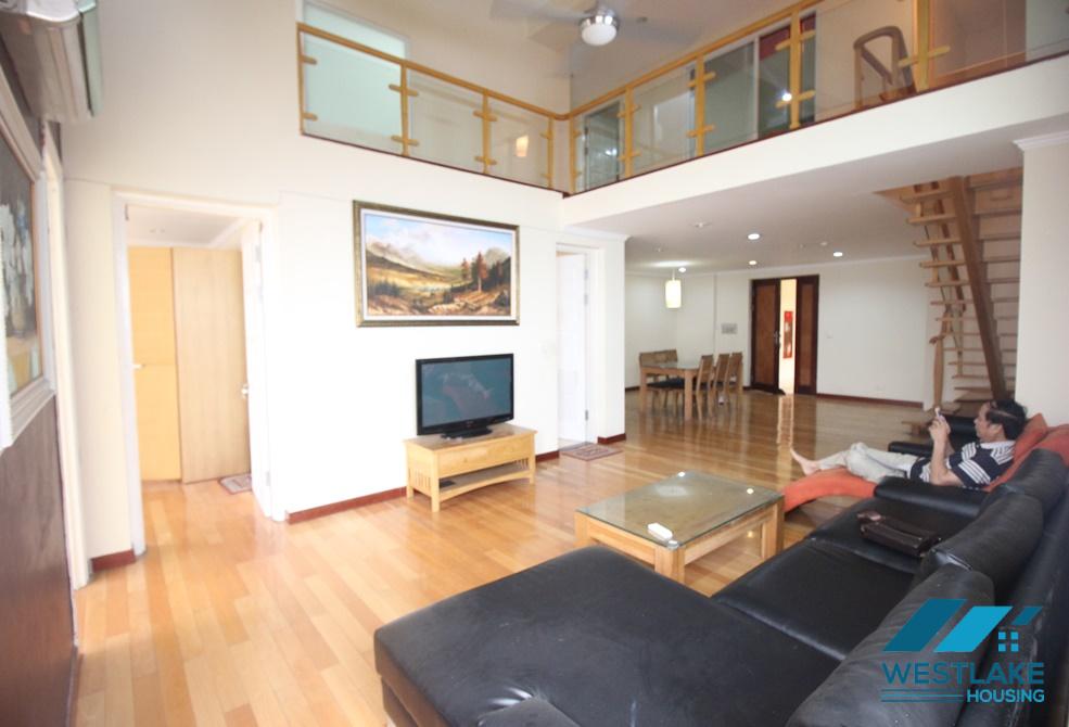 A duplex apartment for rent in E building of Cipputra International Ha Noi City