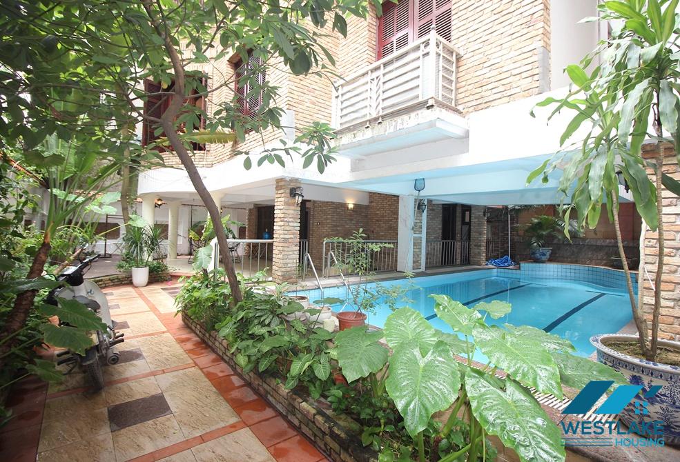 A charming house with swimming pool for rent in Xuan Dieu, Tay Ho