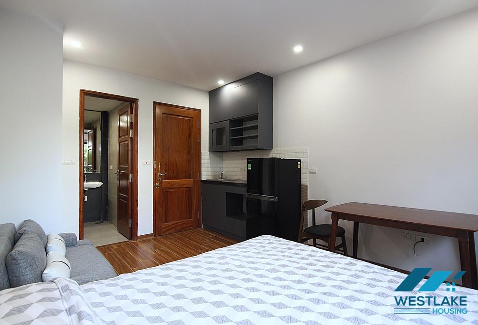 Bright studio with green view for rent in Dang Thai Mai area, Tay Ho, Ha Noi