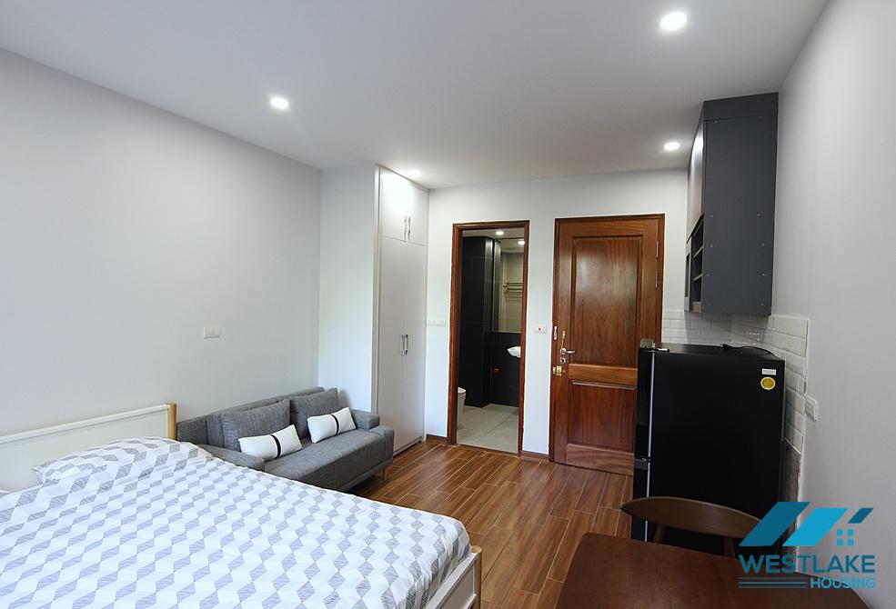 Bright studio with green view for rent in Dang Thai Mai area, Tay Ho, Ha Noi
