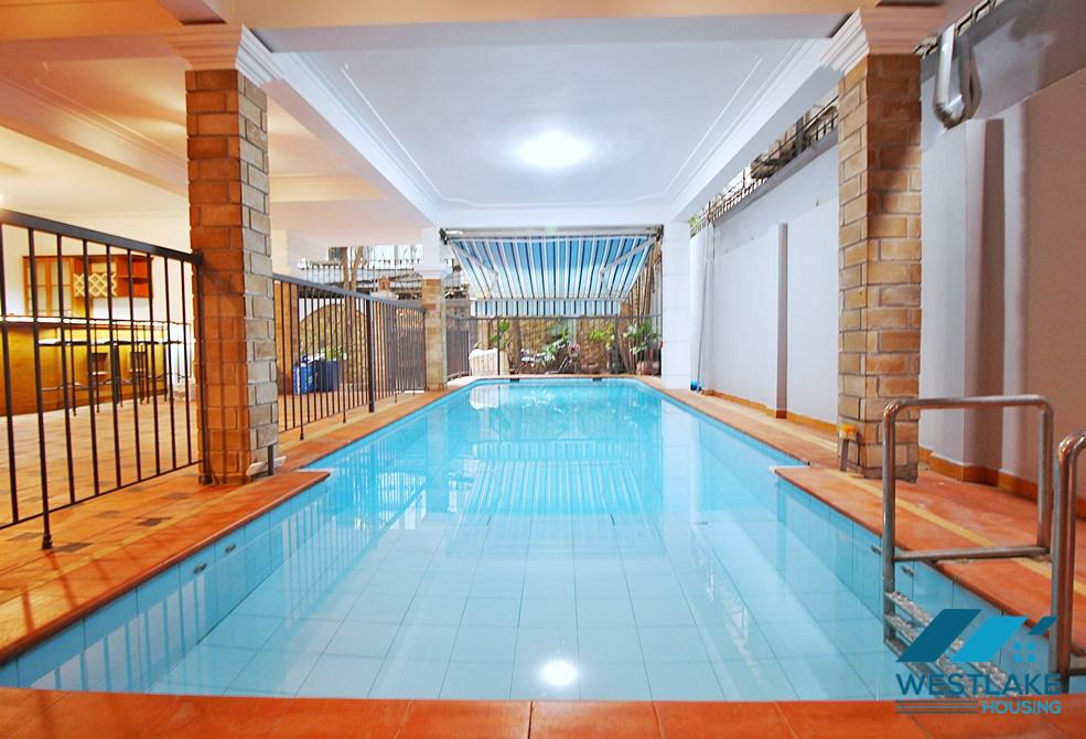 French colonial house with swimming pool for rent in Westlake area, Tay Ho, Ha Noi