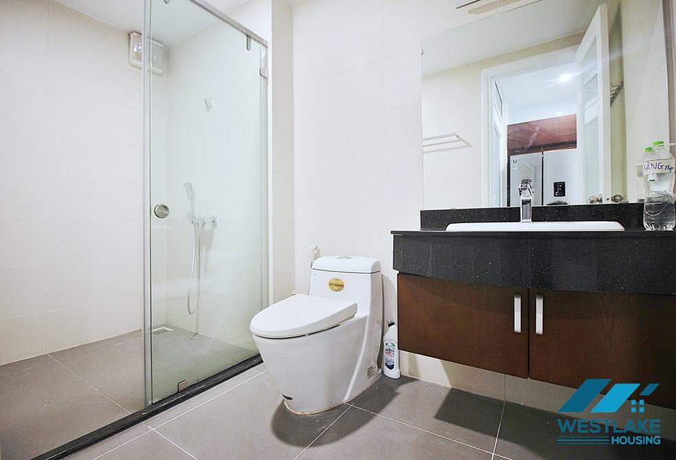 Lake view 03 bedrooms apartment for rent in Quang An st, Tay Ho ward, Tay Ho
