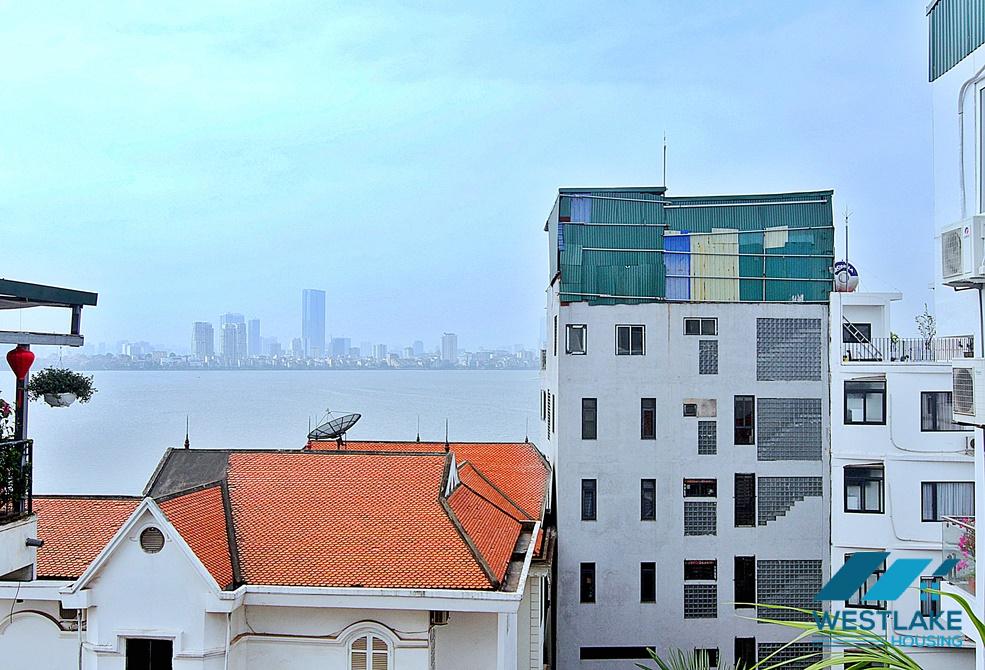An elegant apartment on top floor for rent on Tu Hoa street, Tay Ho, Ha Noi