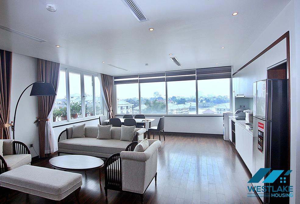 An elegant apartment on top floor for rent on Tu Hoa street, Tay Ho, Ha Noi