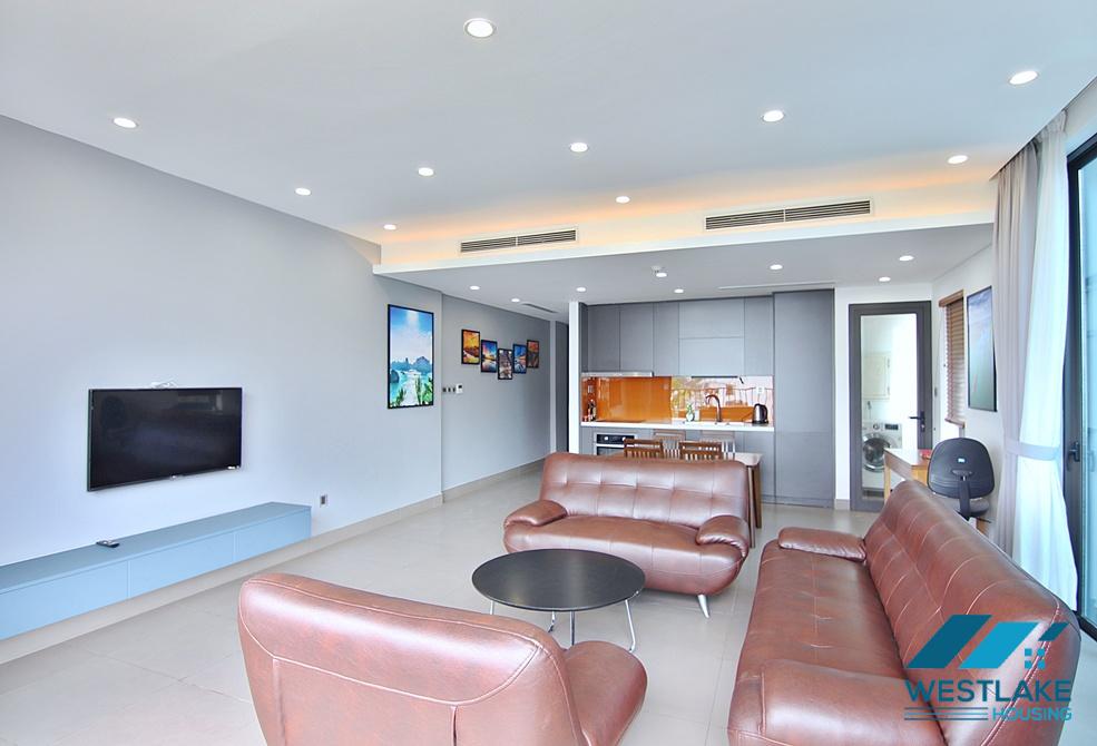 Lake view two bedrooms apartment for rent on Tu Hoa street, Tay Ho, Ha Noi