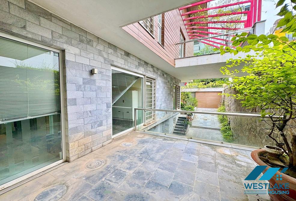 Unfurnished 4 bedrooms house for rent in To Ngoc Van st, Tay Ho ward, Ha Noi