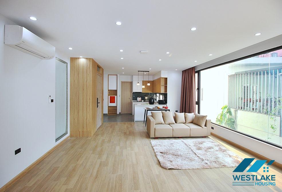 Modern and spacious one bedroom apartment for rent in Lac Long Quan area, Ha Noi