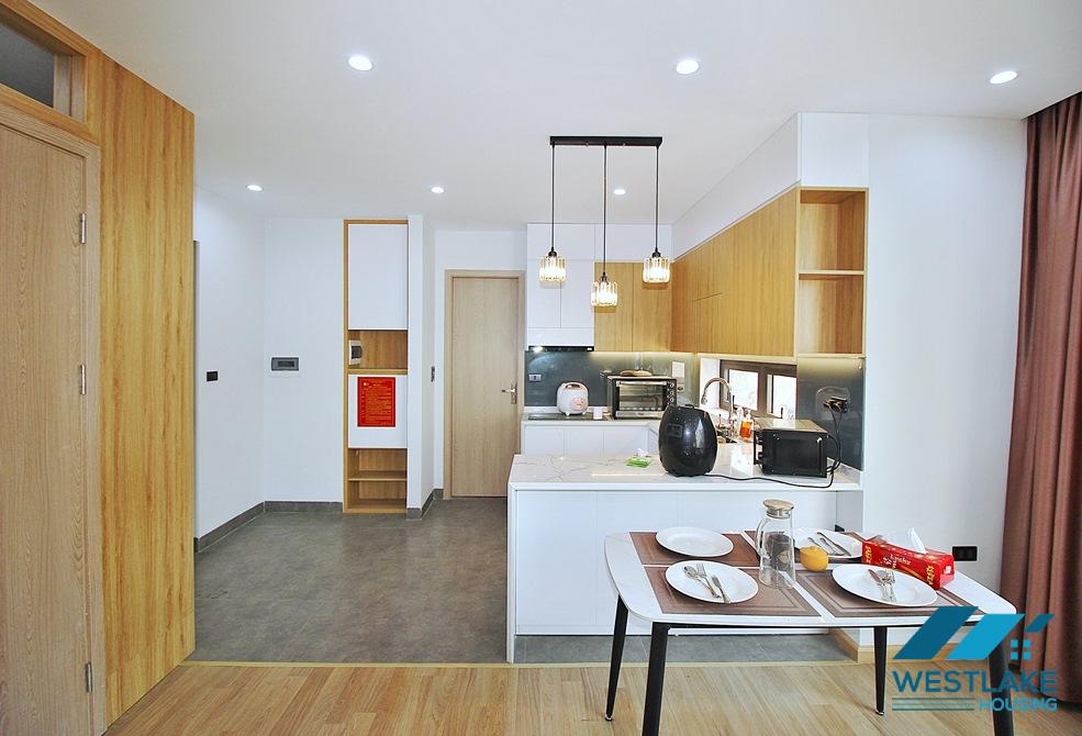 Modern and spacious one bedroom apartment for rent in Lac Long Quan area, Ha Noi