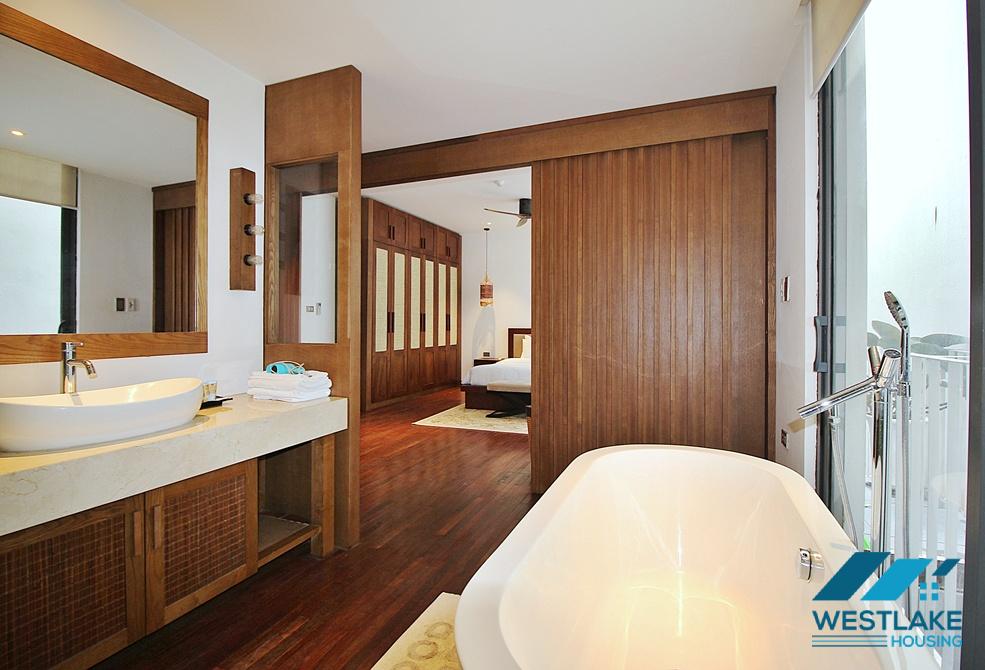 High quality 04 bedrooms apartment for rent in Xom Chua area, Tay Ho, Hanoi