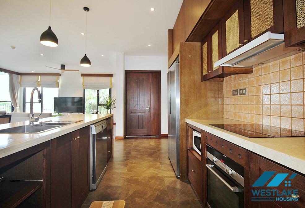 High quality 04 bedrooms apartment for rent in Xom Chua area, Tay Ho, Hanoi