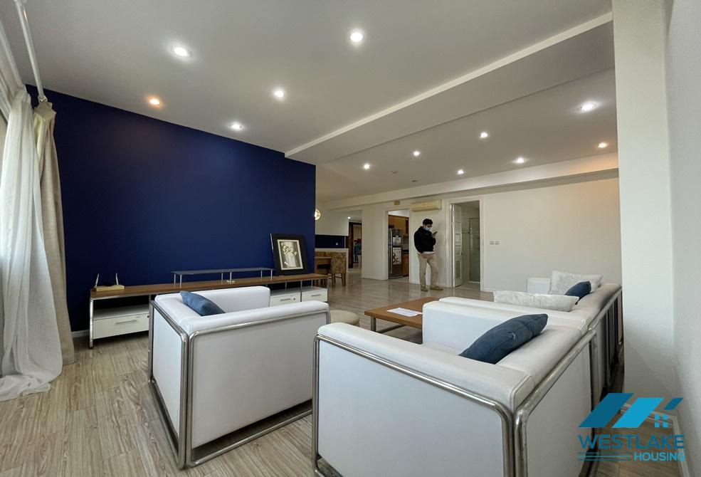 High floor apartment fully furnished new modern four bedrooms for rent E4 ciputra