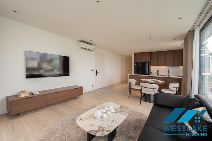 Large balcony 02 bedrooms apartment with beautiful lake view for rent in Tay Ho, Ha Noi