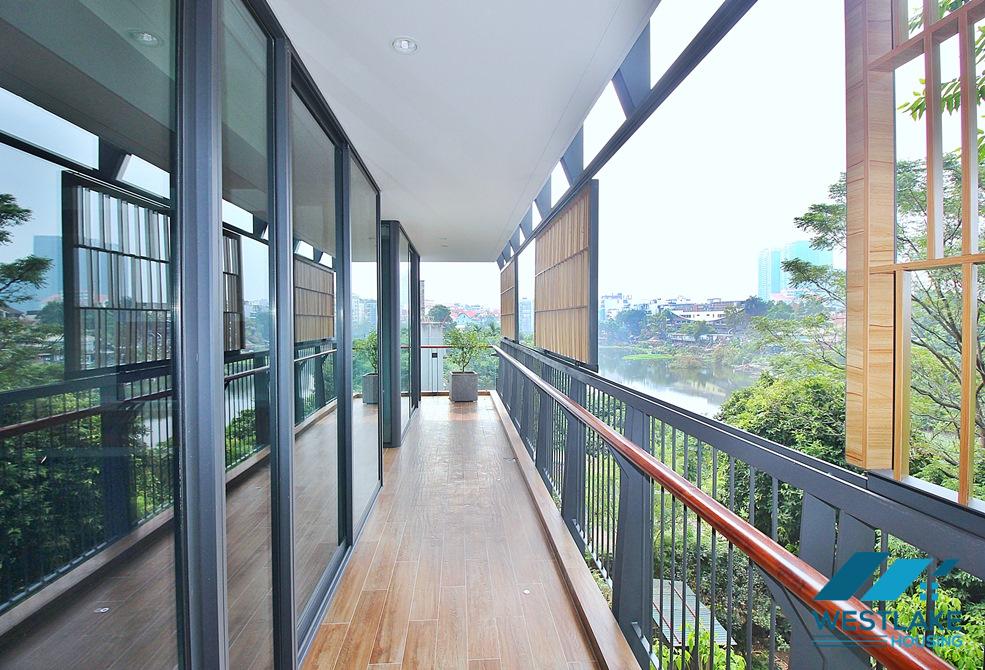 Căn Hộ 3 Phòng Ngủ Mới Đẹp Hiện Đại, Ban Công Rộng, View Hồ Thoáng Mát Cho Thuê Tại  Âu Cơ, Tây Hồ, Hà Nội